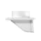 Lambro 143W Under Eave Vent, 5-3/4 in W Hood, 2-1/4 in H Hood, 4 in Duct, Plastic Hood 143W/P - alternate 4