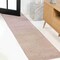 Jonathan Y Odense High-Low Minimalist Angle Geometric Light Taupe 2 ft. x 8 ft. Indoor/Outdoor Runner Rug SCN101C-28 - alternate 1