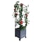 City Pickers 44 in. H X 10.75 in. W X 10.75 in. D Resin Trellis Tower Garden Bed Charcoal 2323D - alternate 5