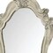 Homeroots 47" White And Silver Abstract Wood Framed Antiqued Glass Mounted Dresser Mirror 374191 - alternate 4