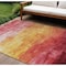 Homeroots 10' X 14' Blush And Pink Striped Washable Indoor Outdoor Area Rug 610876 - alternate 1