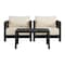 Alaterre Furniture Alaterre Barton 3 Piece Patio Furniture Set with Cushions for Porch Black Finish 80-BARTON-CH2TB-B - alternate 1