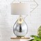 Jonathan Y Sasha 30.75" Glass/Metal LED Table Lamp, Mercury Silver JYL1066A - alternate 10