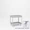 Pucel Welded Box Service Cart, 24 in W x 36 in D x 37 in H, Semi-Steel Casters, 6 in Deep Box, Light Blue TSC-2436-6S - alternate 1
