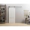 Sartodoors Barn Door 32 x 80 inches, Louver 3388 White Silk, 6.6FT Silver Rail Track Hardware Set, Louvered LOUVER3388BD-S-WS-3684 - alternate 6