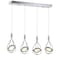 Jonathan Y Orion 29" Adjustable Modern Integrated 4-Light Linear LED Metal Pendant, Chrome JYL7034A - alternate 1