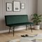 Homeroots 53in Green And Dark Brown Upholstered Velvet Dining bench 473161 - alternate 4