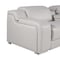 Homeroots Light Gray Italian Leather Power Reclining U Shaped Eight Piece Corner Sectional With Console 632573 - alternate 9