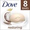 Dove Restoring Coconut and Cocoa Butter Beauty Bar Soap, 30 Ounce, 9PK 64323789 - alternate 9