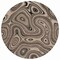 Homeroots 8' Beige And Charcoal Round Geometric Washable Indoor Outdoor Area Rug 631367 - alternate 6