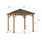 Sunjoy Outdoor Patio 9x9 ft Cedar Framed Gazebo with Brown Steel and Polycarbonate Hip Roof Hardtop A102007060 - alternate 7