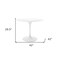 Homeroots 42" White Fiberglass And Metal Dining Table 520860 - alternate 10