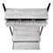 Homeroots 32" Gray and Black Wood and Metal Sled Computer Desk With Four Drawers 489873 - alternate 9