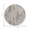 Homeroots 8' Beige And Gray Round Striped Washable Indoor Outdoor Area Rug 617688 - alternate 8