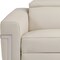 Homeroots 83" Beige Italian Leather USB Reclining Sofa With Silver Legs 482208 - alternate 7