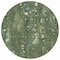 Homeroots 8' Fern Green And Beige Round Abstract Washable Indoor Outdoor Area Rug 631175 - alternate 8