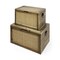 Homeroots Set of Two Brown And Natural Cane And Solid Wood Box With Lid, 2PK 392593 - alternate 1