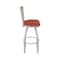 Holland Bar Stool Co Eleanor 36in Swivel Extra Tall Bar Stool, Anodized Nickel Finish, Medium Back and Graph Poppy Seat 880 - alternate 7