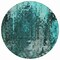 Homeroots 8' Teal Blue Aqua And Gray Round Abstract Washable Indoor Outdoor Area Rug 577249 - alternate 7