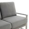 Leisuremod Jefferson Contemporary Velvet Sofa with Silver Frame, Light Grey JAS77LGR - alternate 7