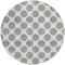 Homeroots 8' Gray And Ivory Round Polka Dot Washable Indoor Outdoor Area Rug 614901 - alternate 6