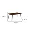 Homeroots 63" Dark Brown and Black Wood and Steel Dining Table 568212 - alternate 6