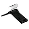 Nahanco 17in Low Gloss Black Wooden SlimLine Jacket Hanger w/ Black Hook, 25PK SL23217BH - alternate 6