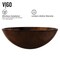 Vigo Giovanni Russet Brown Glass 17 in. L x 17 in. W x 6 in. H Round Vessel Bathroom Sink VG07505 - alternate 7