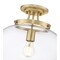 Z-Lite Joliet Burnished Brass 1 Light Semi Flush Mount 473SF13-BBR - alternate 5