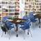 Regency Square Kee Mobile Adjustable Classroom Table W/ 4 Andy Chairs, 48 in W, 48 in L, Neo Walnut TB4848NWAPCBK40NV - alternate 6