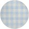 Homeroots 8' Sky Blue And Gray Round Plaid Washable Indoor Outdoor Area Rug 595435 - alternate 7