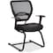 Office Star Desk Chair Side Chair, Fixed Arms, 18-3/4" Height, Fabric, Black 5705E - alternate 1