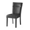 Homeroots Set of Two Charcoal and Black Upholstered Faux Leather Dining Side Chairs 654253 - alternate 8