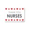 Signmission Public Safety, 18" Height, Peel And Stick Wall Graphic, 24" x 18", Thank You Nurses 2 OS-NS-RD-1824-25422 - alternate 1