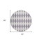 Homeroots 8' Purple And Lilac Round Geometric Washable Indoor Outdoor Area Rug 577099 - alternate 7