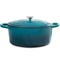 Crock-Pot Crock Pot Artisan 7 Quart Enameled Cast Iron Oval Dutch Oven in Teal Ombre 109475.02 - alternate 5
