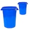 Magnum Tool 44 Gallon Trash Can, High-Vis Blue, Construction Grade, Heavy Duty Plastic, 2PK CMTC-C000-44B02 - alternate 1