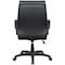 Lorell Executive Chair Deluxe High-Back Leather Chair, Black, Adjustable Arms, Leather, Black LLR59532 - alternate 3