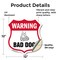 Signmission Dog Warning Shield Sign Bad Dog, 12 Inch X 12 Inch, Vinyl Decal SHI-D-12-377 - alternate 6