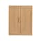 Homeroots 31in Natural Wood Corner Accent Cabinet With Two Doors 719676 - alternate 1