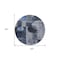 Homeroots 8' Navy Blue Gray And Charcoal Round Geometric Washable Indoor Outdoor Area Rug 604332 - alternate 8