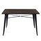 Homeroots 32" Brown And Black Rectangular Solid Wood and Steel Dining Table 483396 - alternate 6
