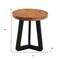Homeroots 24" Brown and Black Solid Wood And Iron Round Cross Legs End Table 661260 - alternate 5
