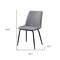 Homeroots Set of Two Gray and Black Upholstered Faux Leather Dining Side Chairs 535352 - alternate 6
