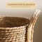 Vintiquewise Decorative Round Wicker Woven Rope Storage Blanket Basket with Braided Handles - Medium QI003835.M - alternate 6