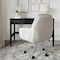 Martha Stewart Clara Upholstered Office Chair in Bedford Gray/Polished Nickel CH-240231-1-GY-MS - alternate 10