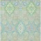 Homeroots 9' X 12' Mint Green Blue And Ivory Oriental Washable Indoor Outdoor Area Rug 597702 - alternate 9