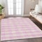 Homeroots 8' X 10' Pink And Gray Plaid Washable Indoor Outdoor Area Rug 595508 - alternate 8
