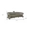 Homeroots 113" Bone Faux Leather Sofa And Toss Pillows With White Legs 491333 - alternate 5
