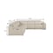 Homeroots Beige Italian Leather Power Reclining U Shaped Five Piece Corner Sectional With Console 532761 - alternate 8